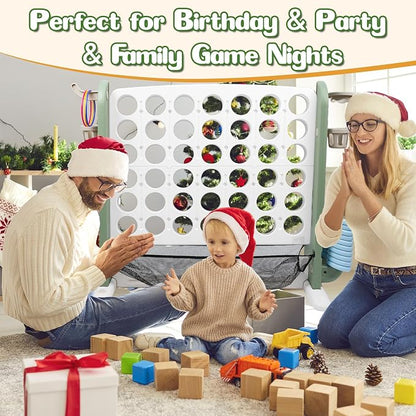 Ancaixin Giant 4 in-A-Row Connect Game Set, Adjustable Height Jumbo Yard Game - Image 7