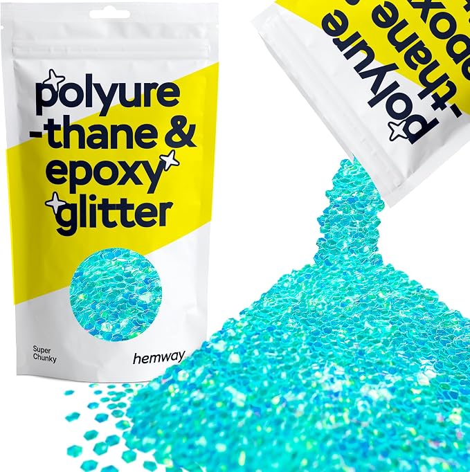 Hemway Polyurethane & Epoxy Resin Glitter 100g / 3.5oz Metallic Crystal Flake by Hemway