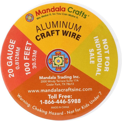 Mandala Crafts 20 Gauge Anodized Aluminum Craft Wire - Image 6