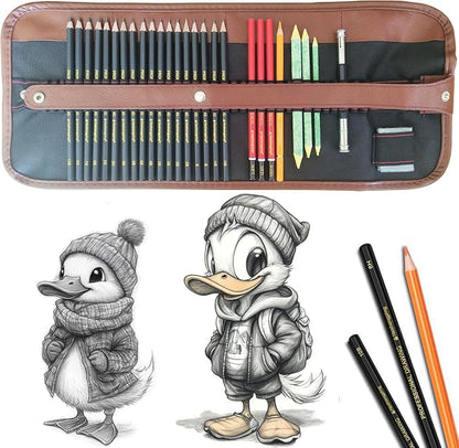 Sketching Pencil Set, Drawing Pen Charcoal Sketch Included Graphite Pencils by Brison