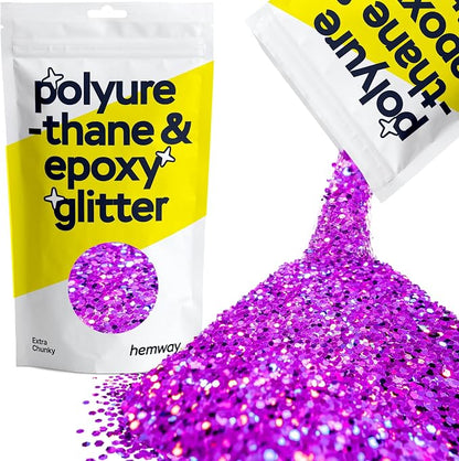 Hemway Polyurethane & Epoxy Resin Glitter 100g / 3.5oz Metallic Crystal Flake by Hemway