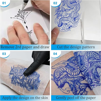 Tattoo Transfer Paper 100 Sheets, Thermal Stencil Paper - Image 3