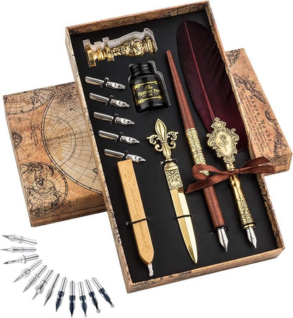 Hethrone Feather Pen and Ink Set by Hethrone