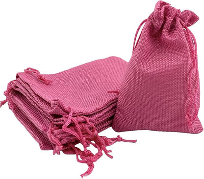 Palmhomee Pack of 25 Burlap Gift Bags - Image 2