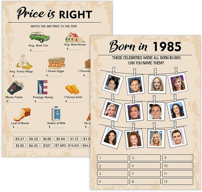 QUPT 40th Birthday Party Games, Born in 1985 Games Bundle, Birthday Party by QUPT