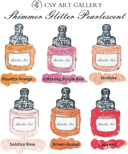 CSY art gallery Pearlescent Acrylic Inks Bottle - Image 4
