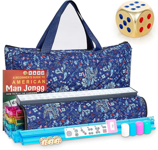 New American Mahjong Game Set, 166 Premium White Tiles by TAIKULA
