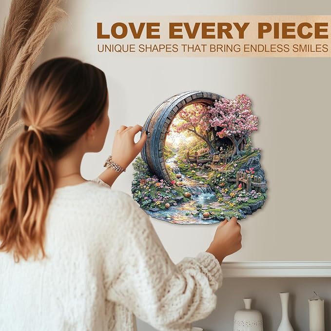 Wooden Puzzles for Adults, Spring Flower Wooden Jigsaw Puzzle for Adults - Image 8