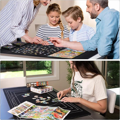 Puzzle Mat Roll Up with Drawstring Storage Bag, Portable Saver Pad 46” x 26” Up - Image 5