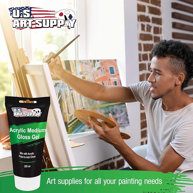 U.S. Art Supply Clear Acrylic Gel Medium Gloss, 200ml - Image 7