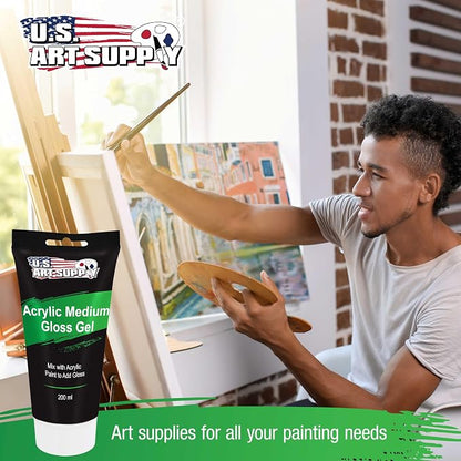 U.S. Art Supply Clear Acrylic Gel Medium Gloss, 200ml - Image 7