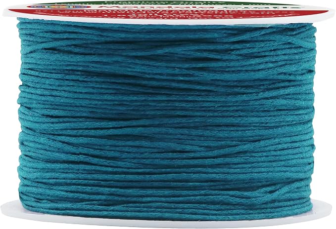 Mandala Crafts 1mm 109 Yards Dark Blue Cotton Waxed Cord by MandalaCrafts