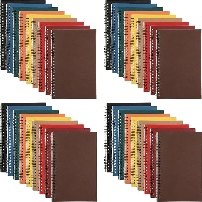 Yahenda 36 Pcs Spiral Notebook Bulk A5 Journal Lined 8.3'' x 5.5'' Writing by Yahenda