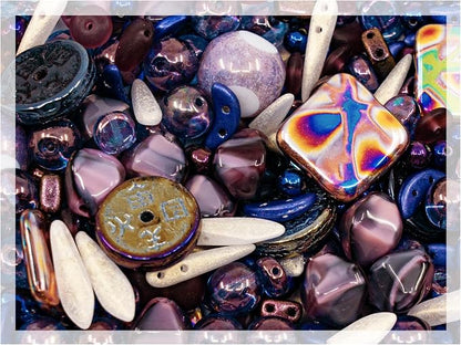 1.4oz Limited Mix of Czech Glass Beads Table Cut, Matte and Glossy, Faceted by CzechBeadsManufacturer