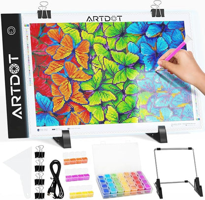 ARTDOT A4 LED Light Pad for Diamond Painting Kits for Adults, USB Powered by ARTDOT