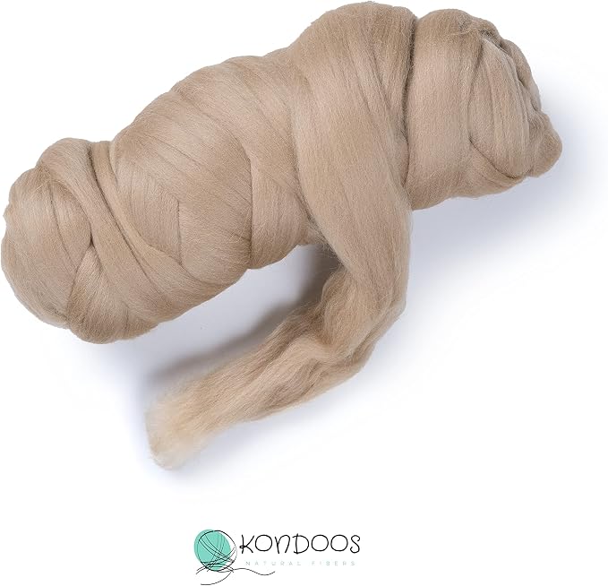 Colored Natural Wool roving, 1 lb. Best Wool - Image 3