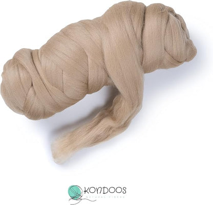 Colored Natural Wool roving, 1 lb. Best Wool - Image 3