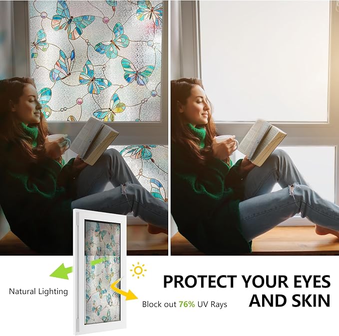 3D Stained Glass Window Film, Decorative Window Privacy Film - Image 3