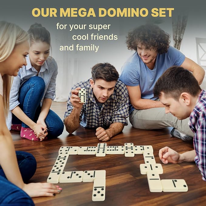 Mega Large 3" Dominoes Set for Adults and Kids – Dominoes Double 6 Classic - Image 4