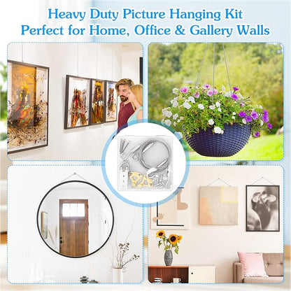 2 Pack Picture Hanging Wire Kit, Heavy Duty Picture Wire Kit - Image 7
