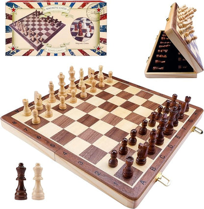 Gothink Magnetic Wooden Chess Board Set by Gothink