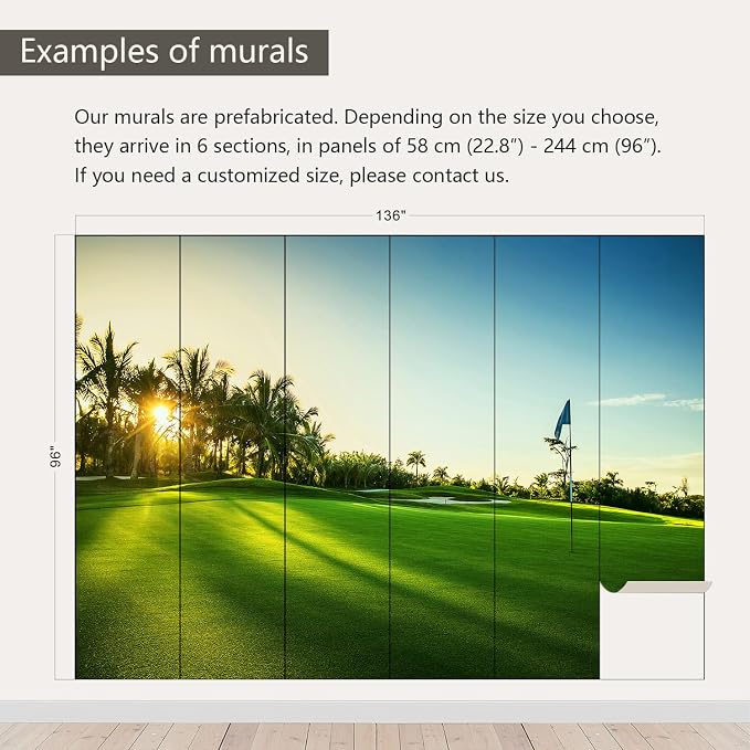 AFZEVEB-Green Golf Course Landscape Wallpaper Wall murals - Image 3