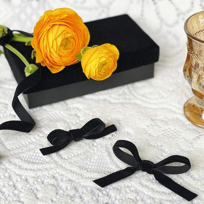 Vintage Black Velvet Ribbon, 3/8 Inch X 25Yd - Image 4