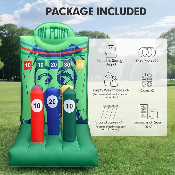 Inflatable Carnival Game with Built-in Blower, Portable Fun Toss Game - Image 7
