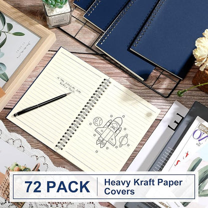 Yahenda 72 Pcs Spiral Notebook Bulk A5 Journal Lined 8.3'' x 5.5'' Writing - Image 2