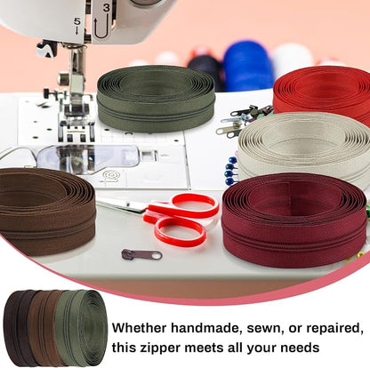 DOITEM 31 Yards 10 PCS Sewing Zippers #3 Nylon Coil Zippers Assorted Zipper - Image 5