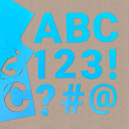 209 Pcs 3" Blue Bulletin Board Letters & Numbers, Capital Letters, Punctuation - Image 2
