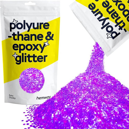 Hemway Polyurethane & Epoxy Resin Glitter 100g / 3.5oz Metallic Crystal Flake by Hemway