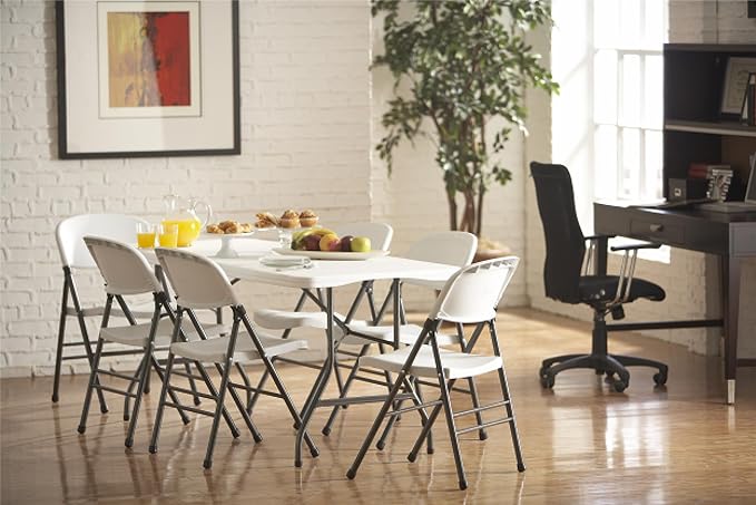 Cosco 6ft Fold-in-Half Blow Molded Folding Table, Indoor/Outdoor, Comfort Handle - Image 2