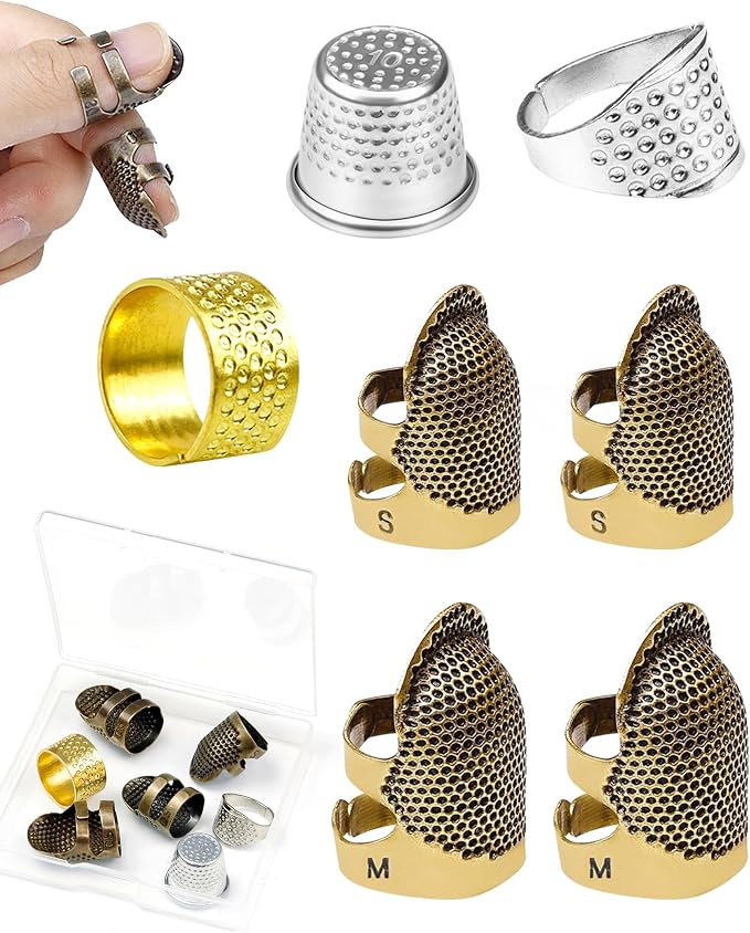 FIVEIZERO Thimble Kit– 7 PCS Sewing Thimbles by FIVEIZERO