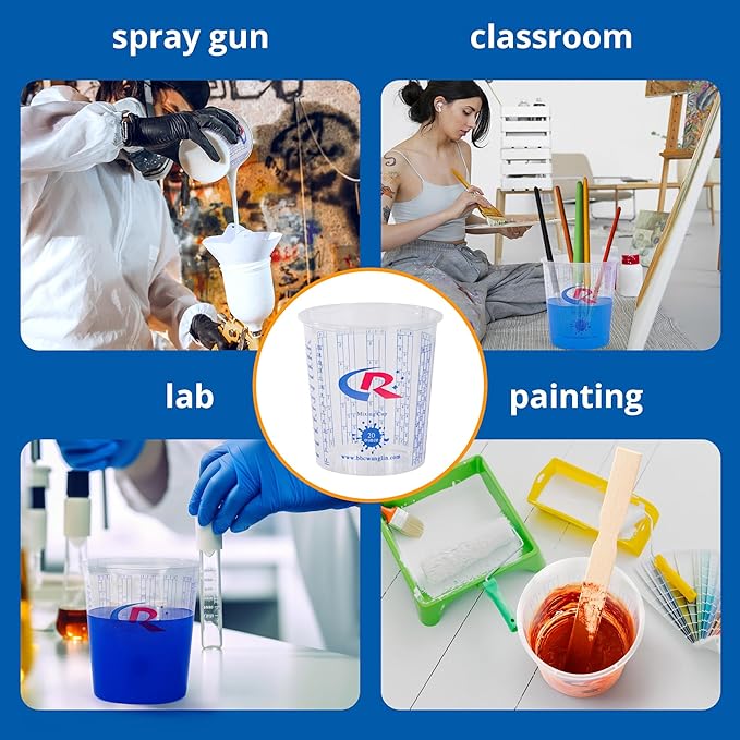 Paint Mixing Cup 20 Ounce, Accurate Measurements in Ratios and OZ. and ML - Image 2