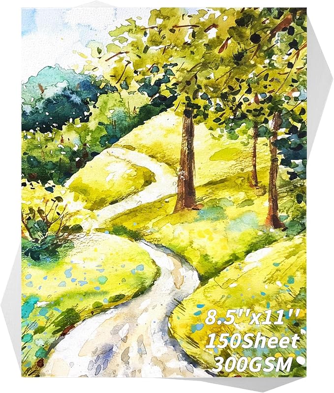 300 Sheets Cotton Watercolor Paper Bulk -140LB/300GSM Art Paper-8.5 x 11 inch - Image 8