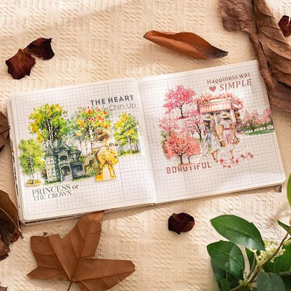 6PCS Trees and Forest PET Tape Set, Nature Scenery Adhesive Tapes - Image 5