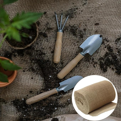 6" Wide Natural Burlap Fabric Roll - Image 5