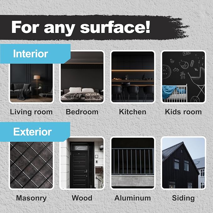 Kompozit ONE Ultra Cover Interior/Exterior/Chalkboard Black 100% Acrylic Paint - Image 3