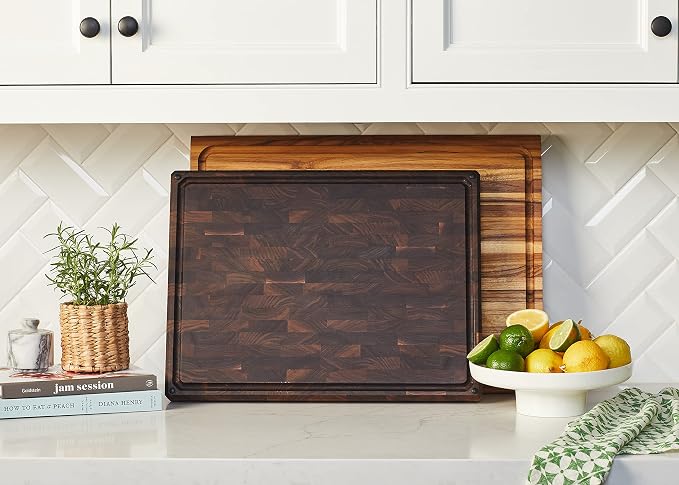 Sonder Los Angeles, Made in USA, Large Thick End Grain Walnut Wood Cutting Board - Image 8