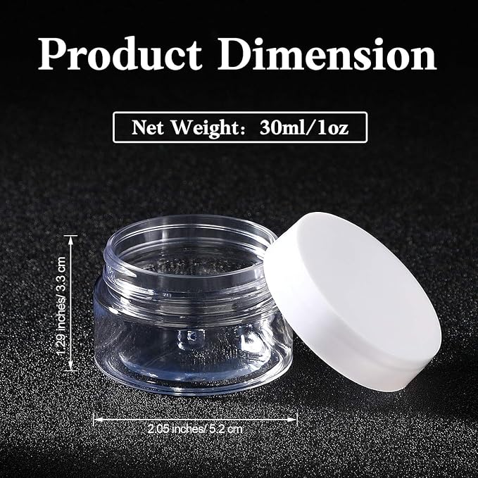 SATINIOR 36 Pieces 1 oz Plastic Jars - Image 2
