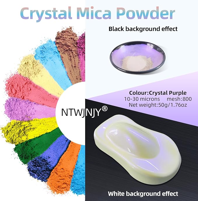 Crystal Purple Mica Powder for Epoxy Resin，Natural Shimmer Mica Powder Used for - Image 2