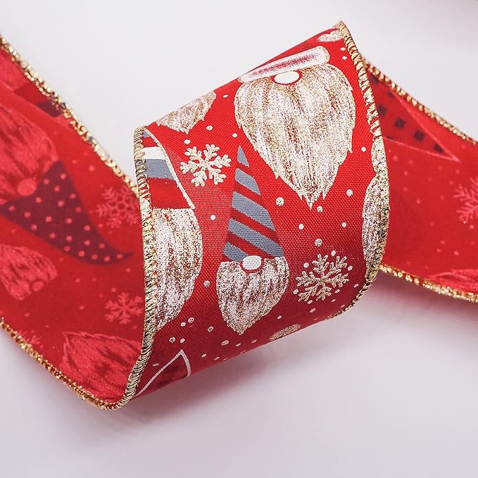 CT CRAFT LLC Red Satin with Elf Christmas Wired Ribbon 2.5 Inch x 25 Yards - Image 4