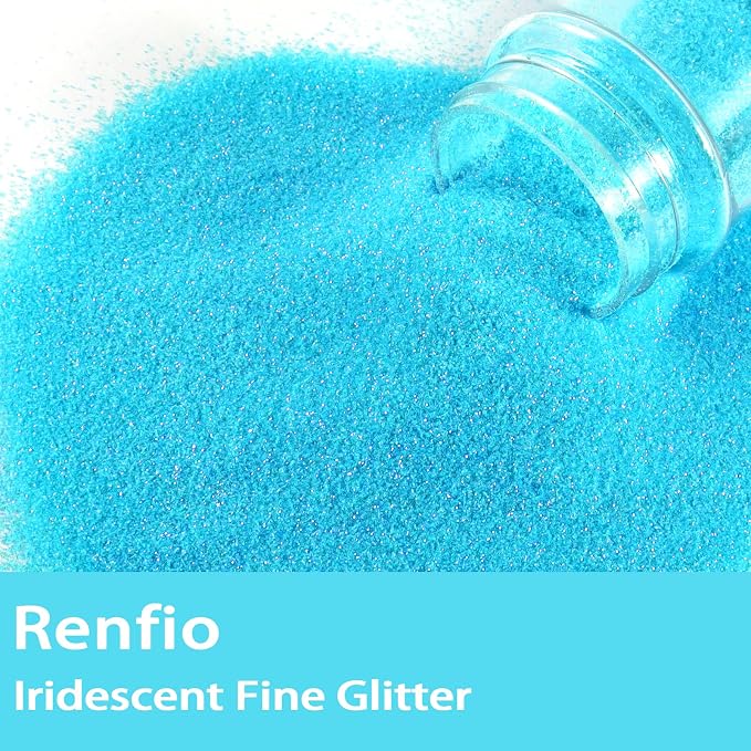 Renfio Iridescent Ultra Fine Glitter Powder Resin Supplies Glitters 1.94 Oz PET - Image 2