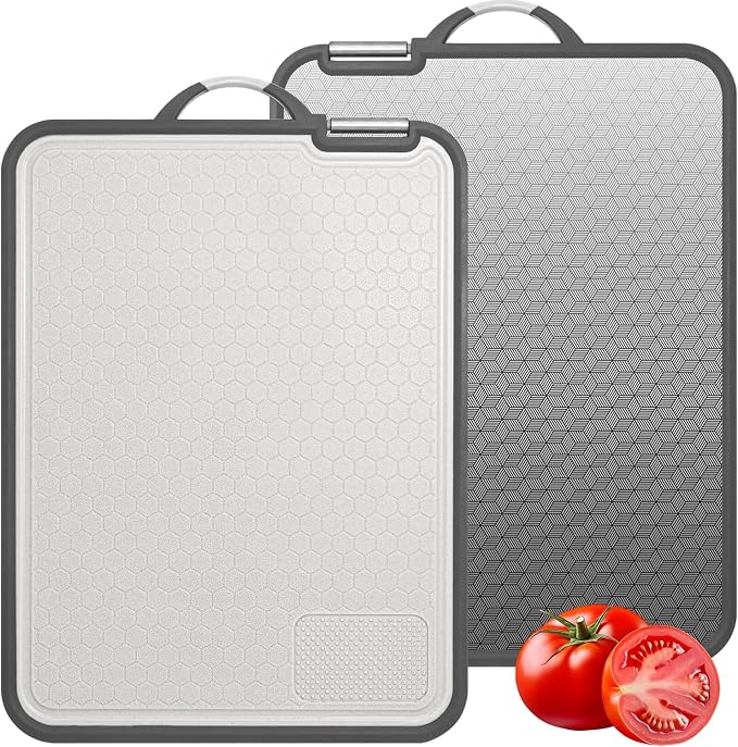 Cutting Board Double Sided, Large Size+Small Size, Food Grade Stainless steel by AOWBCGD