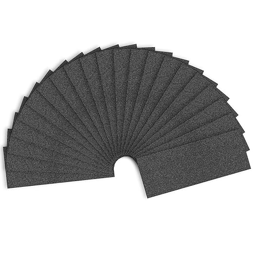 Sandpaper 100 Grit, Wet Dry Sanding Sheets 9 x 3.6 Inch by Shineboc