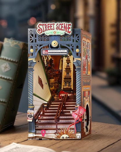 Rolife DIY Book Nook Kits for Adults, Miniature Dollhouse Booknook Kit - Image 8