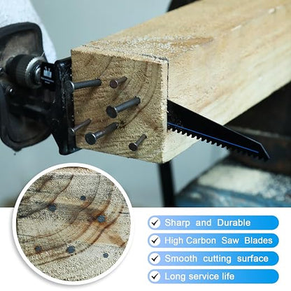 2 Pack 12 inch Reciprocating Saw Blades Set，6 TPI High Carbon Saw Blades - Image 5