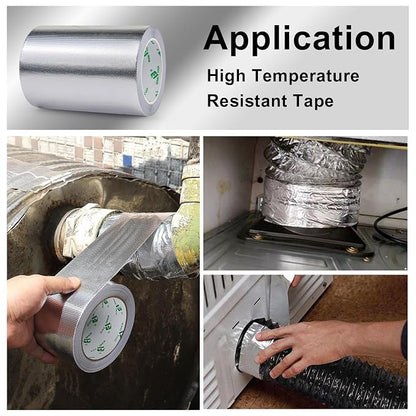 BOMEI PACK Adhesive Aluminum Foil Heat Shield Tape Barrier, Fiberglass Thermal - Image 8