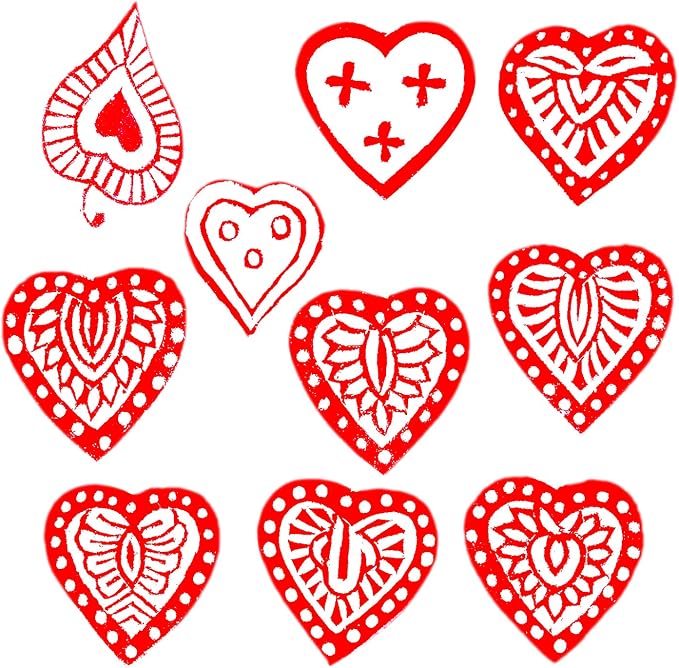 Royal Kraft Heart Wooden Printing Stamps - Image 2